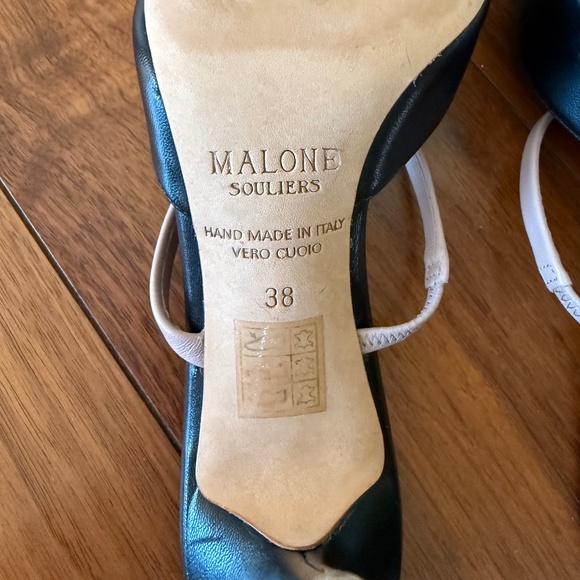 Malone Souliers leather mule with bow detail, sz 38 - Picture 10 of 12